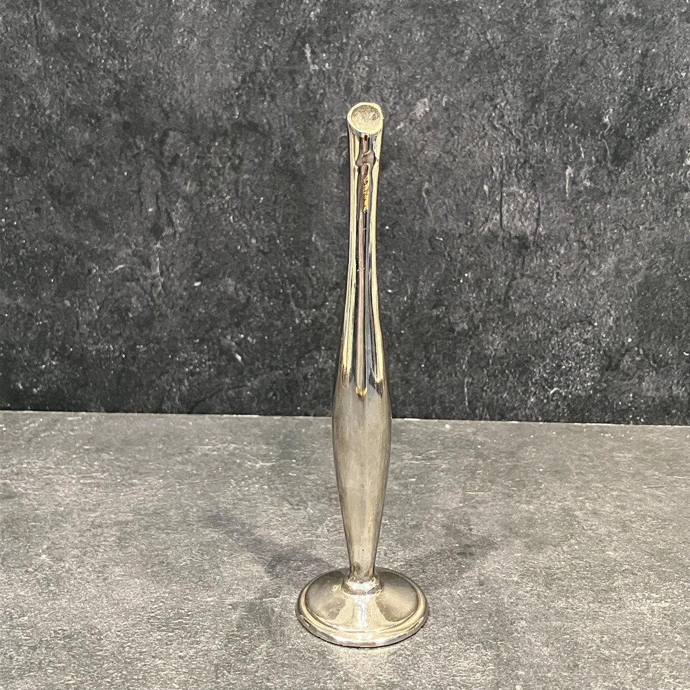 Vintage Silver Plated Bud Vase Silver Metal Vase Small Flower Vase